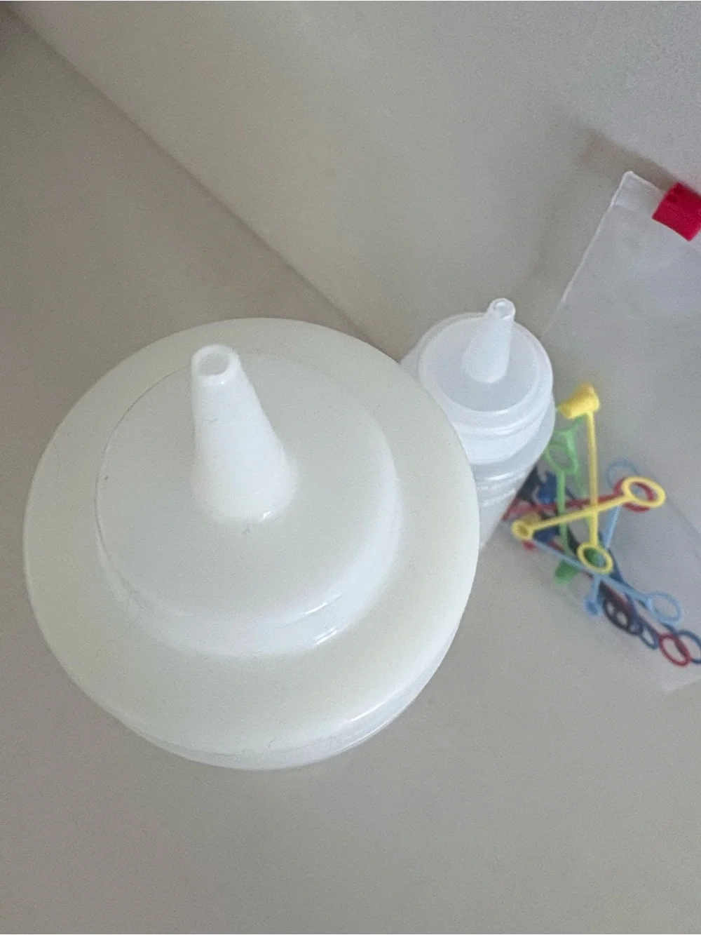 Multipurpose White Squeeze Bottles with Assorted caps